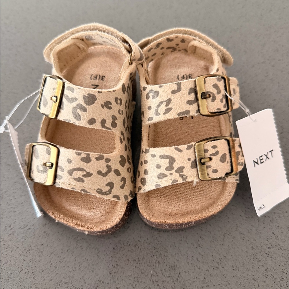 Next Kids Sandals - Beige Leopard Print